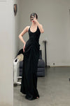 OUDE WAAG knitted slim dresses OW-23SS-DS06 black